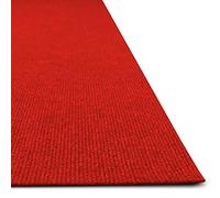 Floordirekt Tapis d'événement et d'exposition | Tapis en feutre aiguilleté | Tapis pour foires, mariages et événements | Revêtement de sol dans de nombreuses couleurs et tailles (200 x 450 cm, rouge