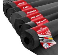 Floordirekt Tapis en caoutchouc vendu au mètre - Chemin de caoutchouc dans de nombreuses structures - Tapis antidérapant - Revêtement de sol - SBR - 120x100 cm - 5 mm