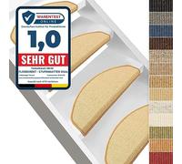 Floordirekt Tapis pour marchettes d'escaliers Moquette antidérapant pour Les Humains et Les Animaux - Lot de 15-100% sisal - Couleurs agréables