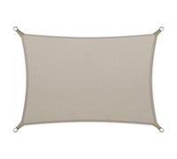 Floordirekt Voile d'ombrage déperlante 5 x 7 m, gris, rectangulaire, pour jardin, terrasse et balcon, résistant aux UV et aux intempéries