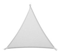 Floordirekt Voile d'ombrage hydrofuge 3 x 3 x 3 m, Blanc - Triangulaire - pour jardin, terrasse et balcon - Résistant aux UV et aux intempéries