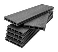 Floordirekt WPC Kit complet de lames de terrasse 2 m² - Lames à chambre creuse - Kit complet avec sous-structure et matériel de montage - Résistant aux intempéries et aux UV - Pour terrasse et balcon