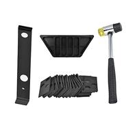 Flooring Installation Kit, Laminate Wood Flooring Tool Set with Rubber Hammer Pull Bar Tapping Block and 20 Spacers, Durable Iron Alloy and ABS Plastic Construction for DIY Hardwoo