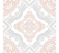 FloorPops Carreaux de sol autocollants Cecilia - Blanc et blanc cassé, 30 cm x 30 cm