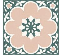 FloorPops Daphne Lot de 10 dalles de sol en vinyle à décoller et à coller Rose 30,5 x 30,5 cm