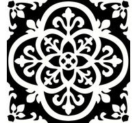 WallPops FP2475 Lot de 10 carreaux de sol gothiques Peel & Stick, noirs