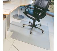 Floortex Tapis de sol avec découpe 90 x 120 cm pour sols durs - en vinyle transparent