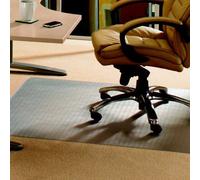 Floortex Tapis de sol rectangle 120 x 150 cm pour moquettes - en PVC recyclable transparent