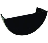 Floplast 112 mm Demi Rond Gouttière Arrêt Interne d'extrémité - Noir