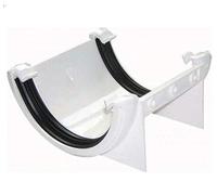 Floplast 112 mm Half Round Fascia Gouttière Union Bracket - Blanc - Lot de 2
