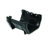 Floplast 114 mm Carré Union support de gouttière - Noir - Lot de 2