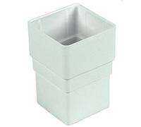 Floplast 65 mm Carré Descente de douille - Blanc - Lot de 2