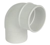 Floplast 68 mm rond Tuyau de gouttière 92.5 degré Offset Bend - Blanc - Lot de 2