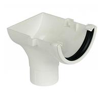 Floplast Blanc Demi Rond Gouttière Arrêt fin de sortie 112 mm