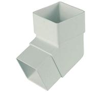 Floplast carré de 65 mm Tuyau de descente 112.5 ° Offset Bend - Blanc - Lot de 2