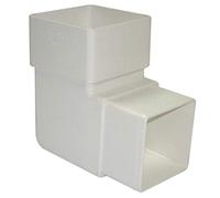 Floplast carré de 65 mm Tuyau de descente 92.5 degré Offset Bend - Blanc - Lot de 2