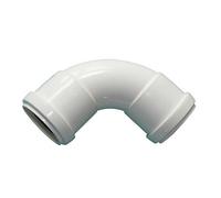 FLOPLAST Lot de 2 coudes de tuyau d'évacuation Blanc 40 mm
