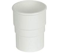 FLOPLAST Lot de 2 douilles rondes pour gouttière Blanc 68 mm