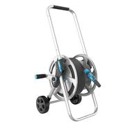 Flopro - Chariot de tuyau en métal robuste sur roulettes 50 m : cadre solide pour plus de stabilité, poignée réglable et roues larges. Livré avec connecteurs de tuyau Supergrip et buse. Compatible