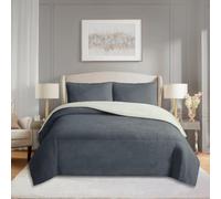 FLORA CASA Couette Hiver 2 Personnes, Edredon,Couverture Chaude Laine & Sherpa Polaire 5.5kg, 260x260 cm avec 2 Taies d'oreiller 50x70 cm, Gris (Gris, Full(260X260+2X50X70CM))