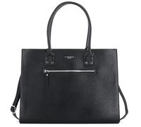 flora & co Grand Sac A Main Femme avec Bandoulière - Sac Fourre-Tout Rigide Similicuir Grainé - Cabas Cours Lycée Travail Format A4 - Elégant Modern - Noir