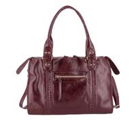flora & co Grand Sac Bowling Femme Cours Similicuir Lisse | Format A4 Cours Lycée Étudiante | Porté Épaule Main Bandoulière | Grande Capacité Détails Tressés | Chic Tendance