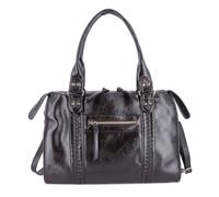 flora & co Grand Sac Bowling Femme Cours Similicuir Lisse | Format A4 Cours Lycée Étudiante | Porté Épaule Main Bandoulière | Grande Capacité Détails Tressés | Chic Tendance