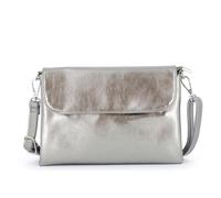 FLORA CO PARIS - Petit Sac Bandoulière Femme Similicuir Irisé - Besace Messenger Porté Épaule A Magnétique - Pochette Lanière Léger Mariage Fête - Chic Tendance - Taupe Métallise
