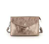 FLORA CO PARIS - Petit Sac Bandoulière Femme Similicuir Irisé - Sacoche Messenger 2 Compartiments A Magnétique - Pochette Besace Léger Mariage Fête - Chic Mode - Marron Métallise