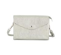 FLORA CO PARIS - Petit Sac Bandoulière Femme Similicuir Irisé - Sacoche Messenger 2 Compartiments A Magnétique - Pochette Besace Léger Mariage Fête - Chic Mode - Taupe Métallise