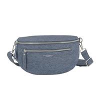 flora & co - Petit Sac Banane en Denim Femme - Sac à Bandoulière en Jean - Porte Épaule Croisé ou Devant Poitrine - Chic Léger - Bleu