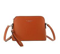 flora & co Petit Sac Bandoulière Femme - Sacoche Pochette Lanière Soirée Rigide - Besace Messenger Porté Main Epaule - Fête Mariage - Chic Et Tendance (Beige Taupe) (Camel)