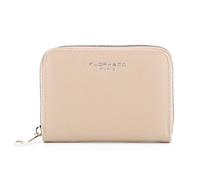 flora & co - Portefeuille Femme Petit Format - Porte-Monnaie Carte Tout-en-Un Court - Similicuir Grainé Zippé - Chic Pratique Léger - Taupe