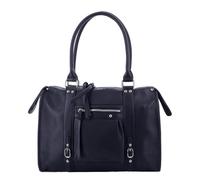 flora & co - Sac à Main Femme Multipoches En Bandoulière - Sac Porté Épaule Travail Cours - Similicuir Grainé Souple Taille M ou L - Léger Multifonction