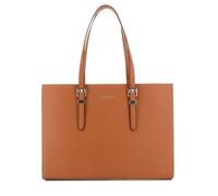 Flora&co - Sac à Main Femme Similicuir Grainé - Cabas Fourre-tout Rigide Documents A4 - Sac Cours Lycée Travail Ville Porté Epaule - Classique Elégant - Camel