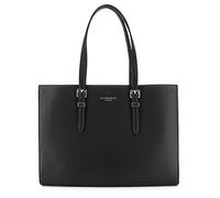 Flora&co - Sac à Main Femme Similicuir Grainé - Cabas Fourre-tout Rigide Documents A4 - Sac Cours Lycée Travail Ville Porté Epaule - Classique Elégant - Noir