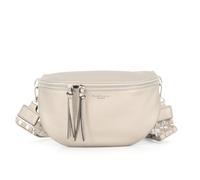 flora & co Sac Banane Femme Similicuir Grainé - Bandoulière Brodée de 5 CM Large - Taille Moyenne - Tendance - Ivoire