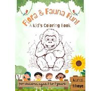 Flora & Fauna Fun!: A Kid’s Coloring Book of flowes, animals ,Plants, Birds, and Marine Animals | 8.625 × 11.25 inches, 31 pages | gift for vacation, relax time