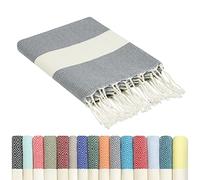 Flora Furora Serviette de Plage XXL 100 x 200 cm - Coton - Fouta Plage | Drap de Plage Grande Taille + Compact | Hammam Sauna, Pique-Nique Tapis de Plage Accessoire, Serviette Plage Femme Homme Ado