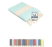 Flora Furora Serviette de Plage XXL 100 x 200 cm - Coton - Fouta Plage | Drap de Plage Grande Taille + Compact | Hammam Sauna, Pique-Nique Tapis de Plage Accessoire, Serviette Plage Femme Homme Ado