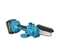 FLORA GUARD Mini tronçonneuse sans fil 15 cm, sans balais, avec 2 batteries Makita de 3000 mAh et chargeur - 1200 W, haute vitesse, lubrification automatique, tronçonneuse électrique à main