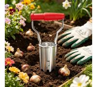 Flora Guard Plantoir à bulbes avec marqueur de profondeur - Rouge