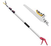 FLORA GUARD sécateur télescopique 1,4-3,05 m pour branches et rameaux frais, scie à arbre avec dents SK5 3D pour travailler sur de longues distances et sécateur à fruits pour le jardin et l'extérieur