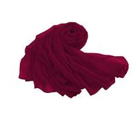 Flora mousseline de soie longue étole/écharpe Châle/Foulard,230cm/90 (Claret profonde)