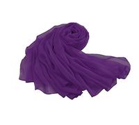 Flora mousseline de soie longue étole/écharpe Châle/Foulard,230cm(Violet)