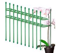 Flora Pillar - Lot de 10 bâtons d'escalade réglables avec 20 sangles Système performant pour balcon, terrasse, intérieur, pelouse, serre, cour, extérieur, émeraude galvanisée