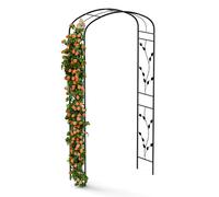 FloraBelle Curve Arche à rosier | motifs de feuilles décoratifs | résistant aux intempéries | tuteur plante grimpante