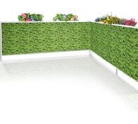 Florabest Brise-vue pour balcon 500 × 90 cm - Toile d'intimité Balcon Vert Bambou Design - Polyester résistant aux intempéries et aux UV - Brise-vue indéchirable pour balcon, jardin, terrasse et
