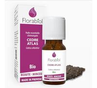 FLORABIOL | Huile Essentielle de Cèdre de l'Atlas Bio | Lipolytique & Stimule la Circulation Lymphatique et Veineuse | Anti-cellulite | 100% Pure Et Naturelle | Fabrication Française | 10 ml