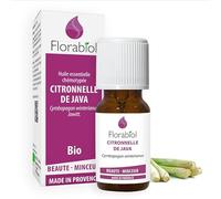 FLORABIOL | Huile Essentielle de Citronelle de Java Bio | Répulsif Insectes, Apaisant les Piqûres | Anti-inflammatoire Musculaire et Articulaire | Fabrication Française | 100% Pure et Naturelle | 10ml